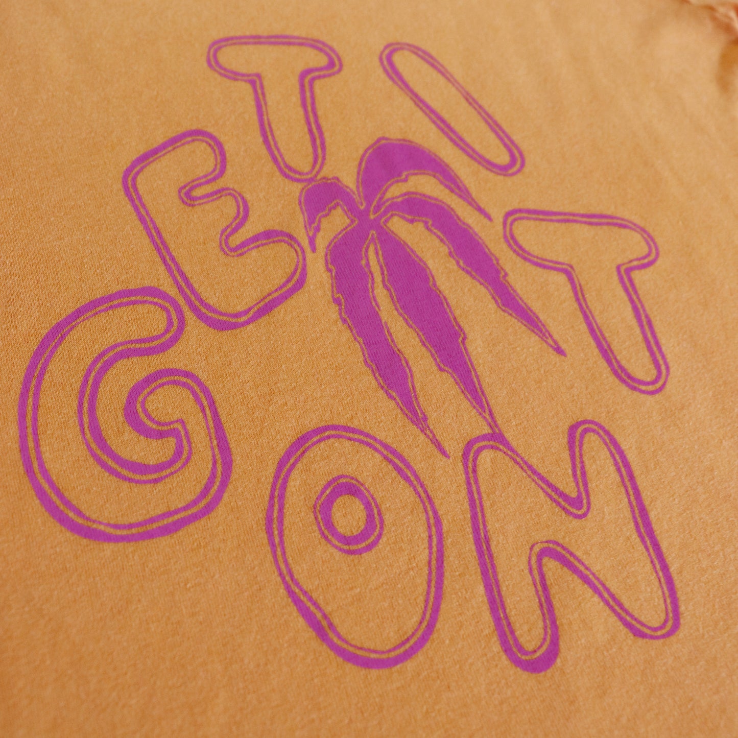 GET IT ON PURPLE ORANGE TEE SHIRT