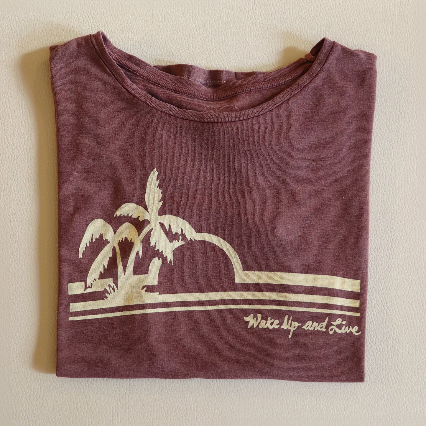 WAKE UP AND LIVE BROWN TEE